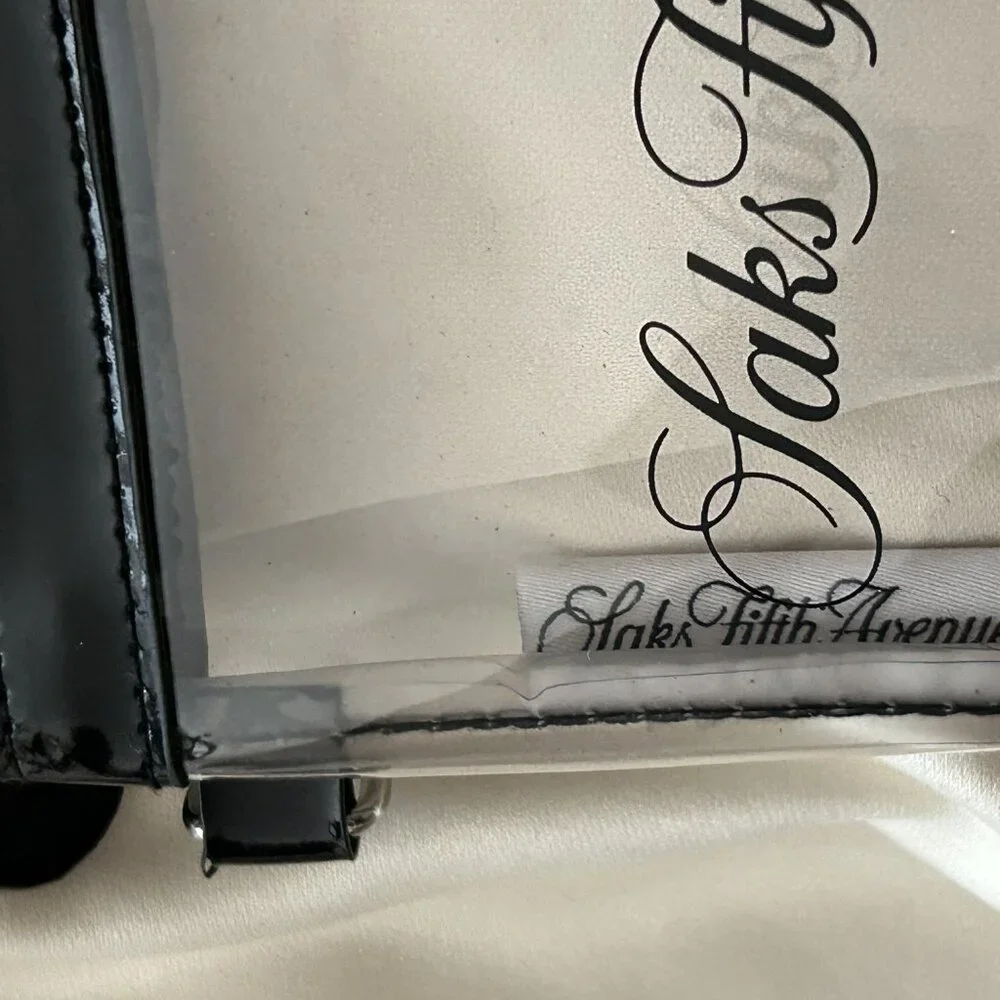 Saks Fifth Avenue - Plastic Clear Make-Up Bag - Brand New